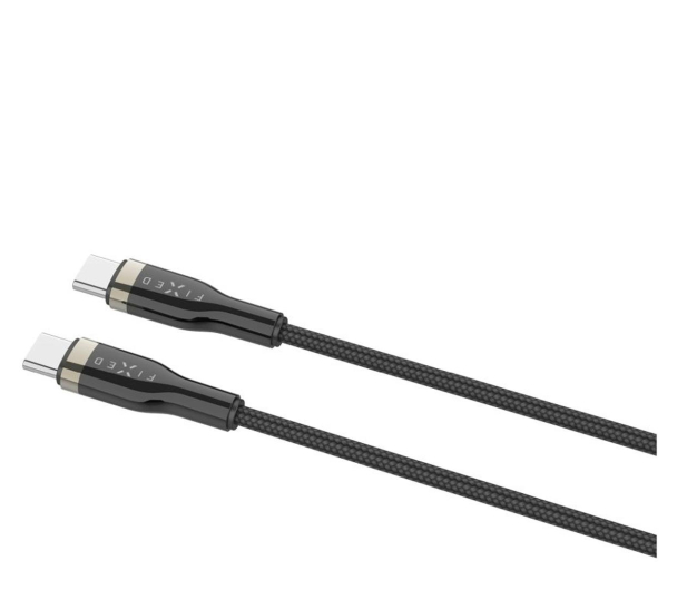 FIXED Pleciony Kabel USB-C/USB-C 0,5m 100W czarny FIXDB-CC05-BK - 1249143 - zdjęcie 3